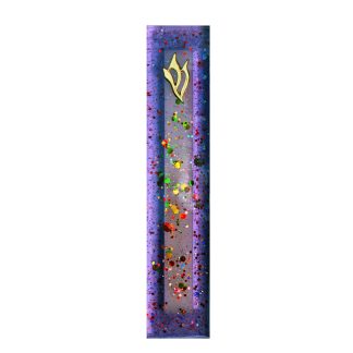 Modern Mezuzah Case. Gold Plated Shin Letter.