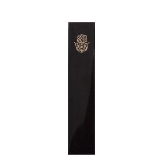 Modern Mezuzah Case. Pure Silver Hamsa Hand
