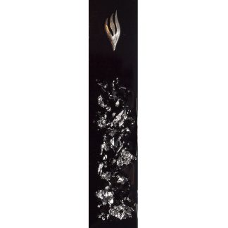 Modern Mezuzah Case. Silver Plated Shin Letter